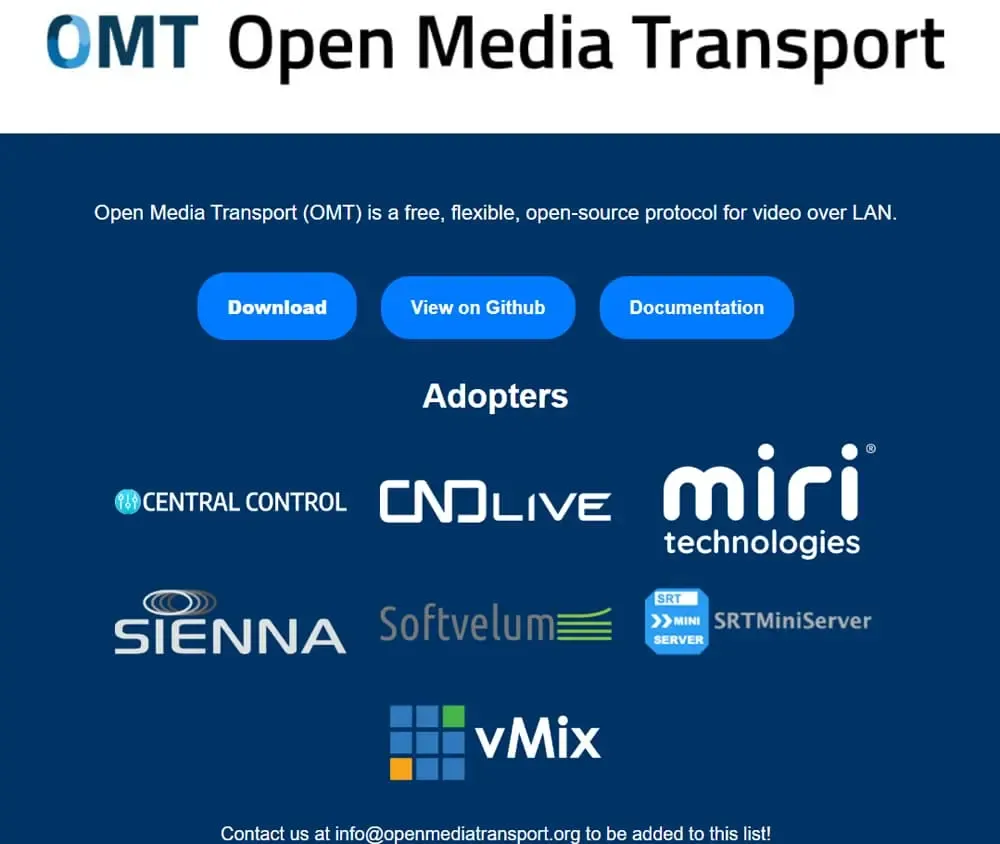 OMT Open Media Transport