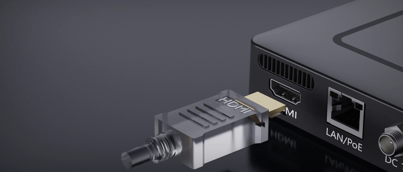 NDI Go HDMI output and network connections