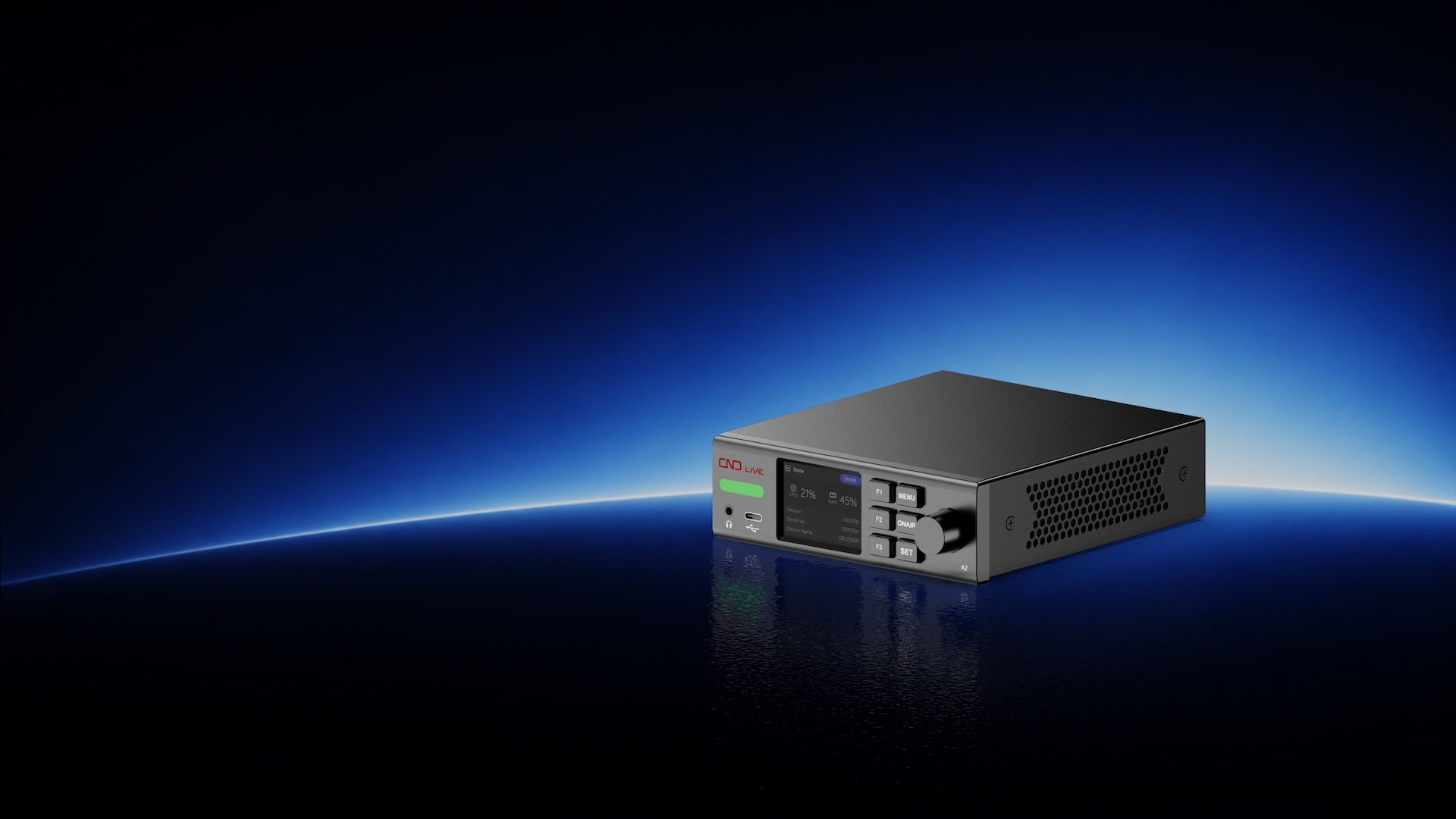 CNDLive A2 SDI bi-directional NDI converter in a studio setting