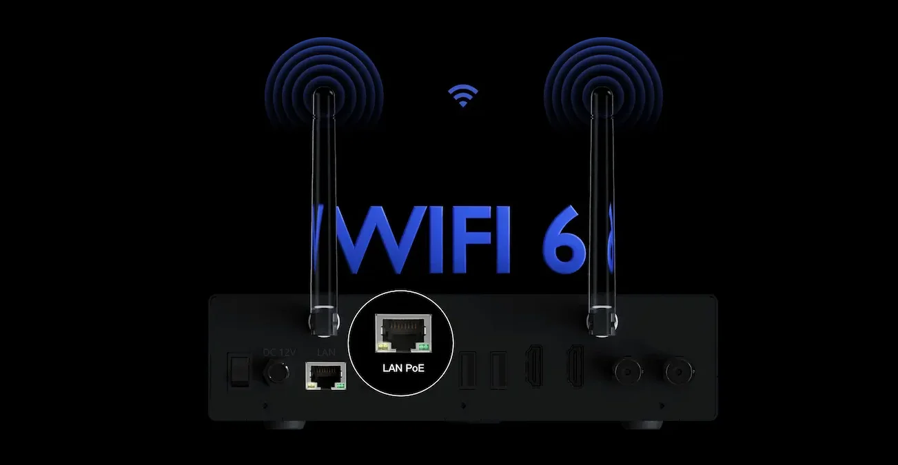 C6 dual antennas and rear LAN PoE connection