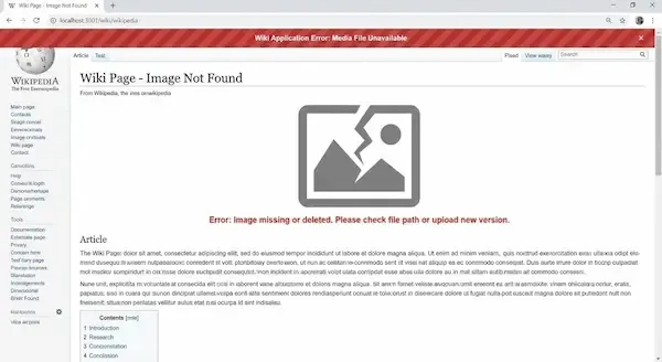 Wiki Link Error